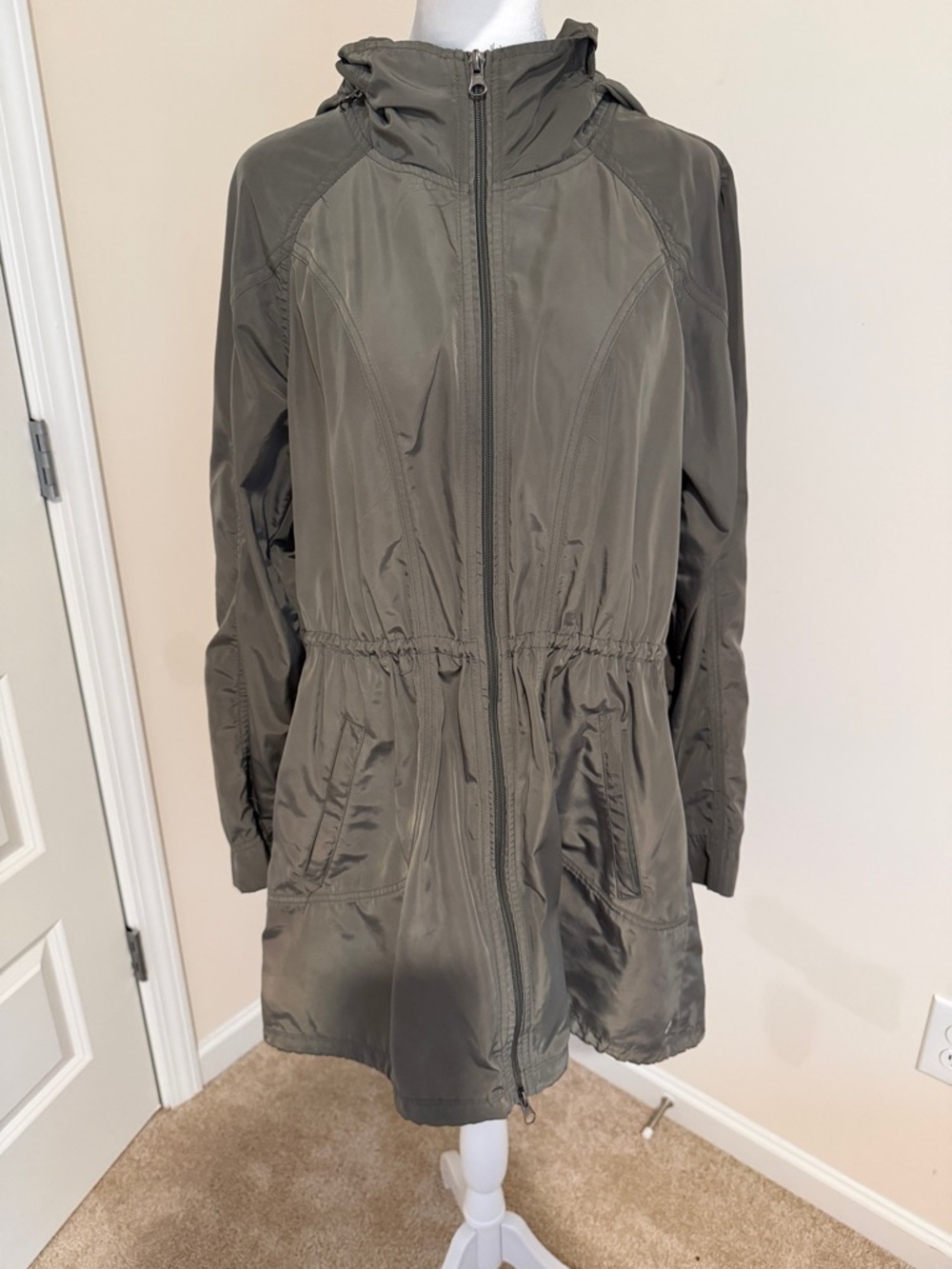 Velocity Olive Utility Hooded Jacket